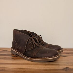 Clarks Dark Brown Desert Chukka Boots for Men 11.5